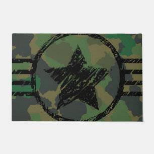 military camouflage design doormat