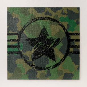 military camouflage design jigsaw puzzle