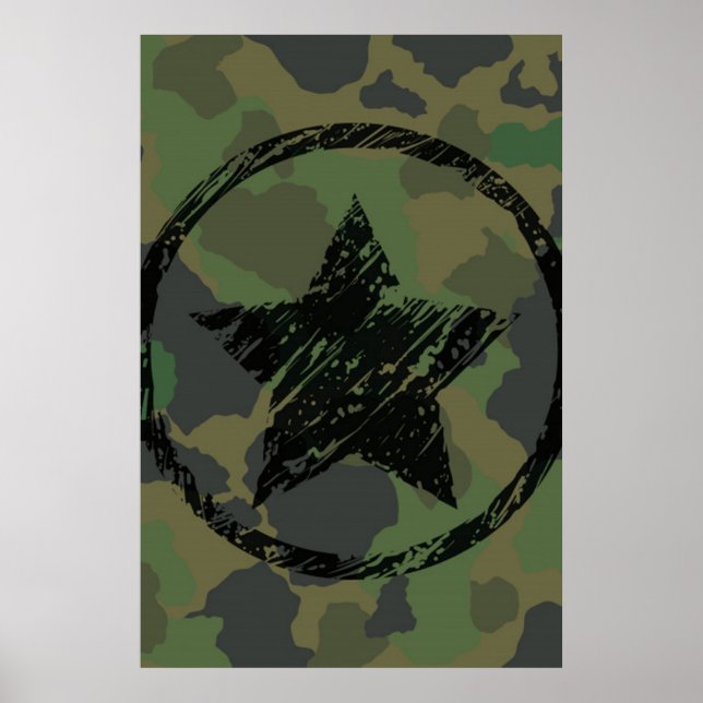 military camouflage design poster (Front)