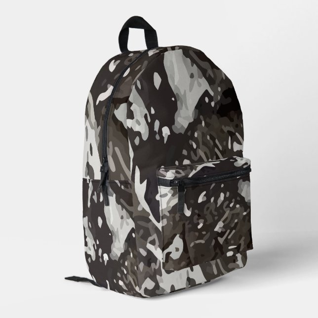 Military Camouflage Design Printed Backpack (Back Corner Left)