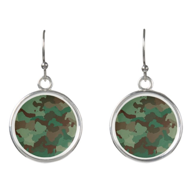 military camouflage earrings (Front)