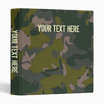 Military Camouflage For Army Soldier Vietnam Style Binder by techvinci at Zazzle