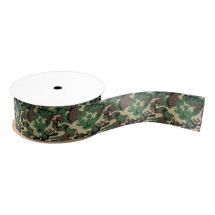 Military Camouflage Grosgrain Ribbon
