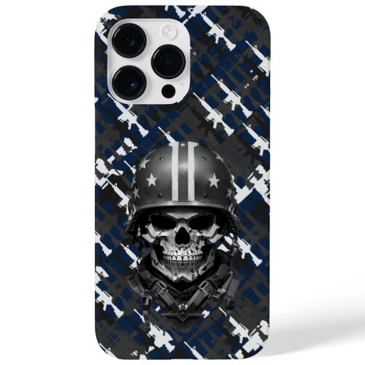 Military Camouflage Gun Rifles Skull GI Style Cool Case-Mate iPhone 14 Pro Max Case
