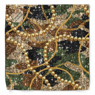 Military Camouflage Honor Prayer Heart Bandana