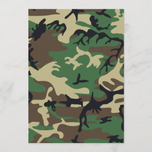 Military Camouflage Invitation