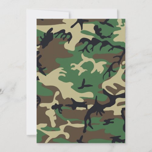 Military Camouflage Invitation