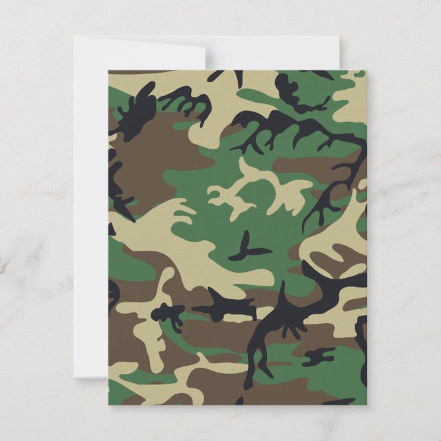 Military Camouflage Invitation (Front)