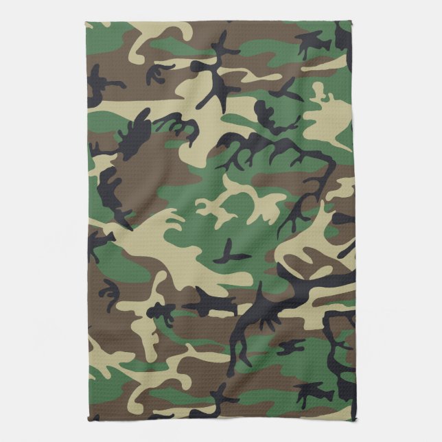 Military Camouflage Kitchen Towel (Vertical)
