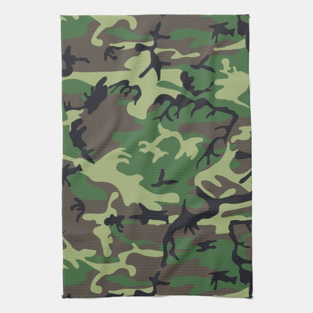 Military Camouflage Kitchen Towel (Vertical)