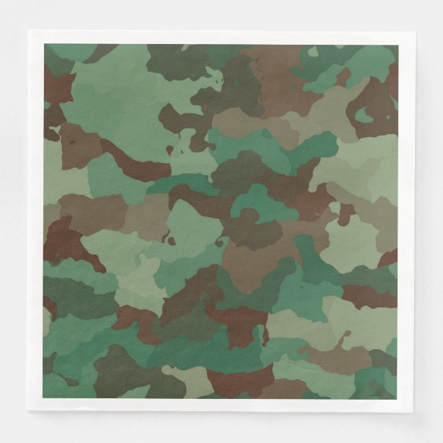 military camouflage paper napkins (Front)