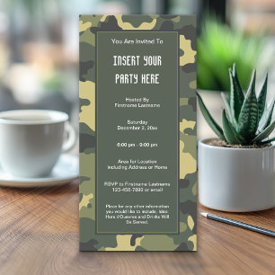 Military Camouflage Party Invitation