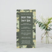 Military Camouflage Party  Invitation (Standing Front)