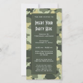 Military Camouflage Party  Invitation (Front)