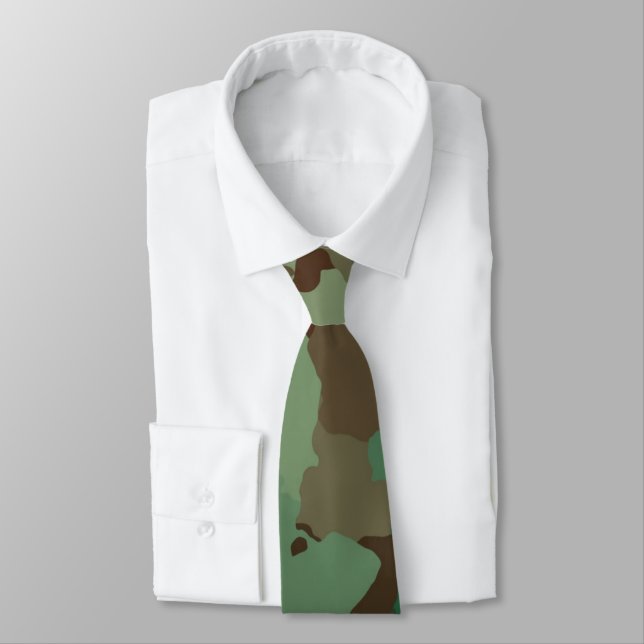 Military Camouflage Pattern (Armed Forces) Neck Tie (Tied)