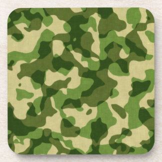 military-camouflage-pattern beverage coaster