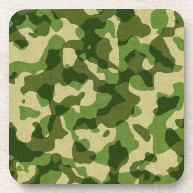 military-camouflage-pattern beverage coaster (Front)