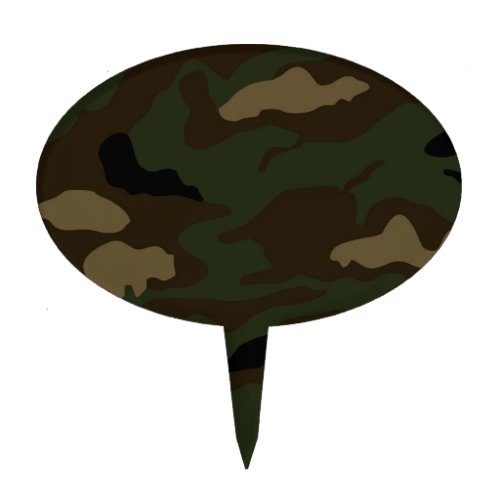 military camouflage pattern cake topper