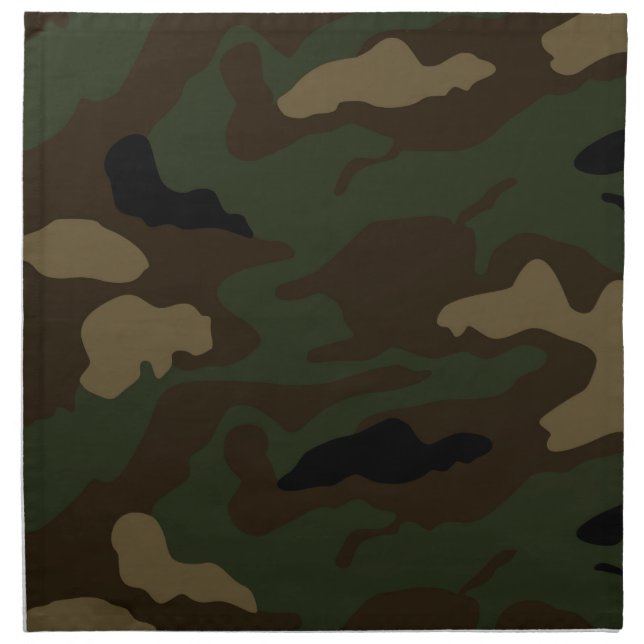 military camouflage pattern cloth napkin (Front)