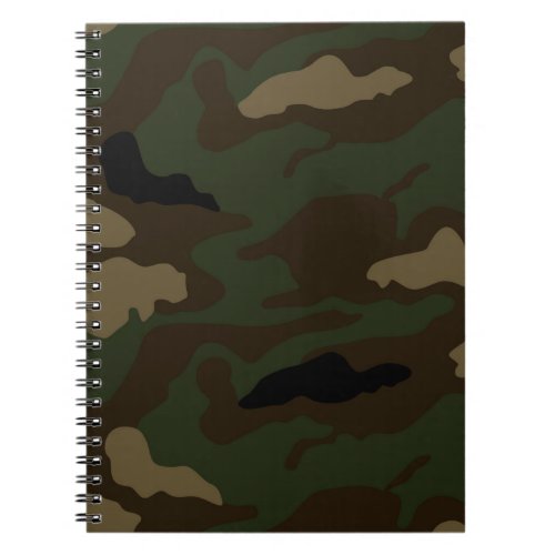 military camouflage pattern notebook