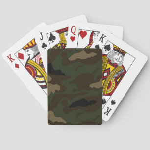 military camouflage pattern poker cards