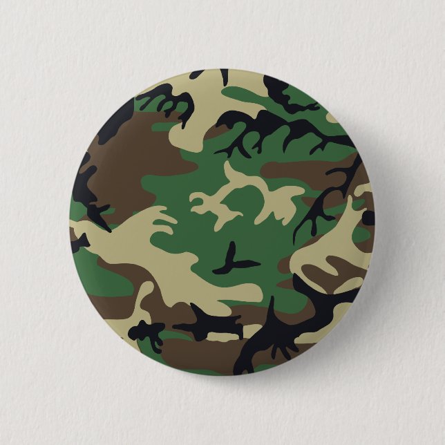 Military Camouflage Pinback Button (Front)