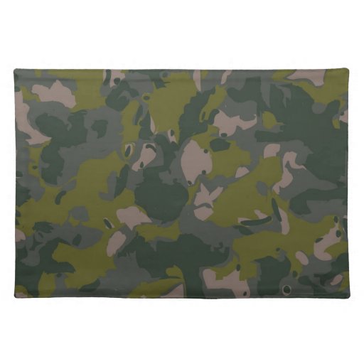 Military camouflage place mats