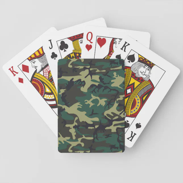Military Camouflage Playing Cards (Back)