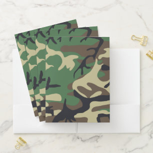 Military Camouflage Pocket Folder