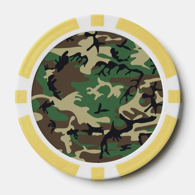 Military Camouflage Poker Chips (Front)