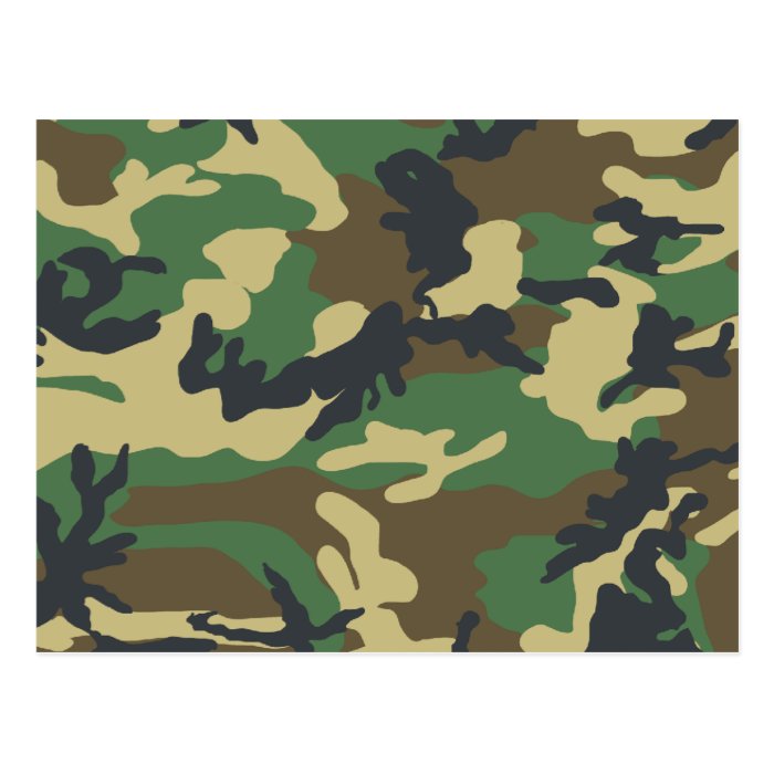 Military Camouflage Postcard