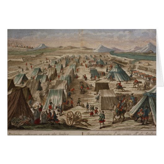 Military camp, c.1780 cards (Front Horizontal)