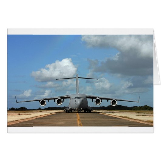 Military cargo plane landing cards (Front Horizontal)