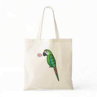 Military Cartoon Macaw Parrot Bird Love Tote Bag
