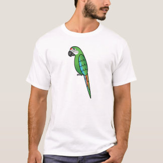Military Cartoon Macaw Parrot Bird T-Shirt