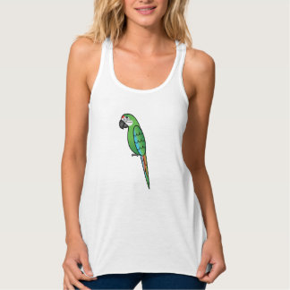 Military Cartoon Macaw Parrot Bird Tank Top