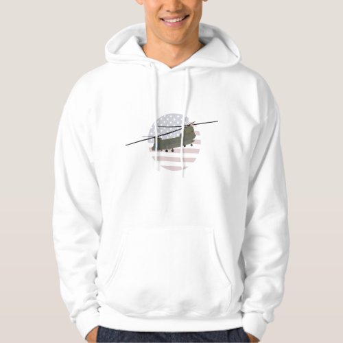 Military CH_47 Chinook Helicopter Hoodie