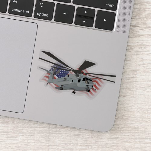 Military CH_53E Helicopter Sticker