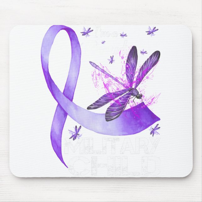 Military Child Month Boys T-shirt Purple Up Mouse Pad (Front)