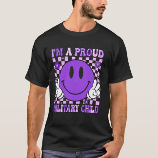 Military Child Month Purple Up I'm a Proud Militar T-Shirt