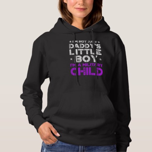 Military Child Month Purple Up Little  3 Hoodie