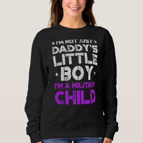 Military Child Month Purple Up Little  3 Sweatshirt