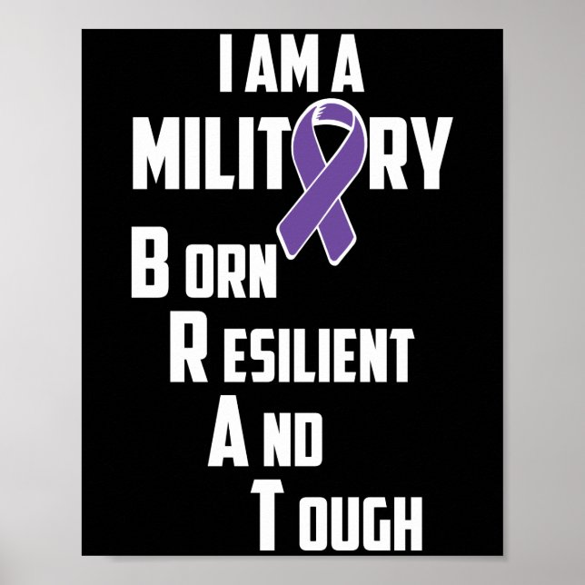 Military Child Month Purple Up Pride Brave Brat Poster (Front)