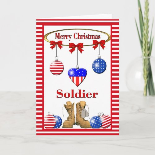 Military Christmas Card for Soldier