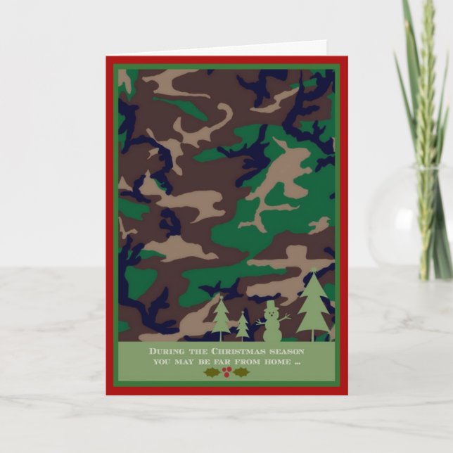 Military Christmas Card - You may be far away ... (Front)