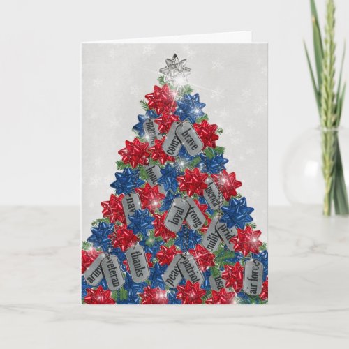 Military Christmas Tree Holiday Card