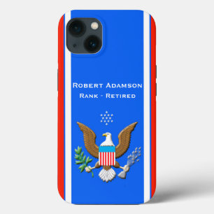 Military Coast Guard Defense emblem personalize iPhone 13 Case