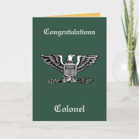 Military Colonel Promotion Cards