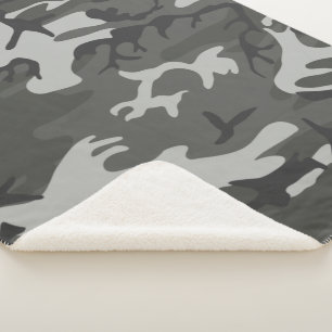Military colors sherpa blanket