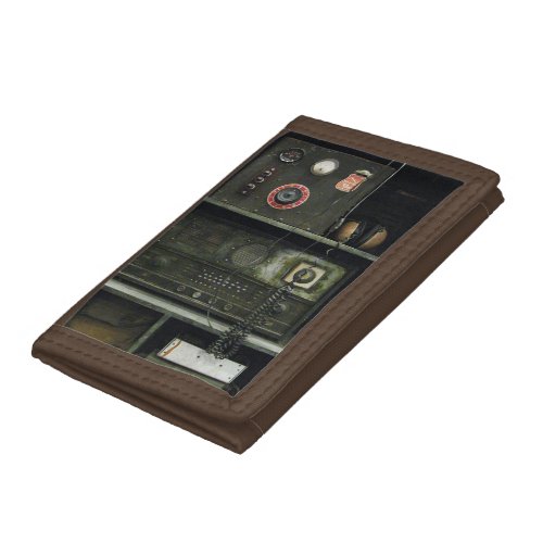 Military Comms Vintage Radio Equipment Trifold Wallet
